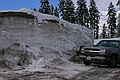 Deep snow at the parking lot