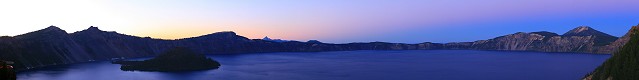 Crater Lake Sunset Panorama