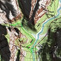 3D-Map of Upper Emerald Pool Hike - December 25, 2006