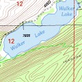 Walker Lake Hike Topo Map