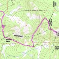 Mitchell Peak Hike Topo Map
