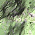 3D Map of Hike to Mitchell Peak
