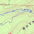 Butano hike topographic map