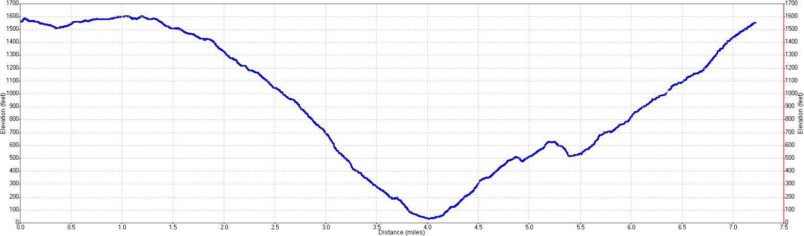 Mount Tamapais elevation profile