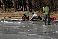 Skaters on Tenaya Lake