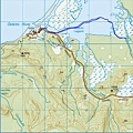 Okarito Lagoon kayak topographic map