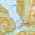 Milford Sound kayak topographic map