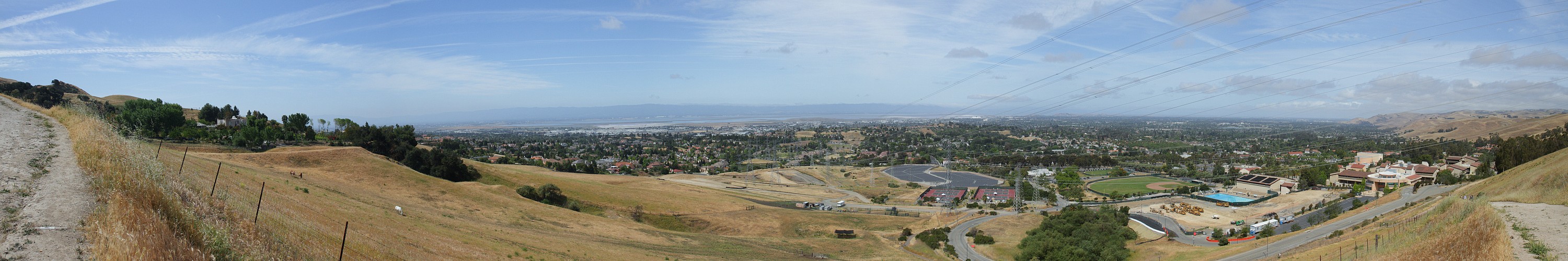 Ohlone College from Peak Trail
