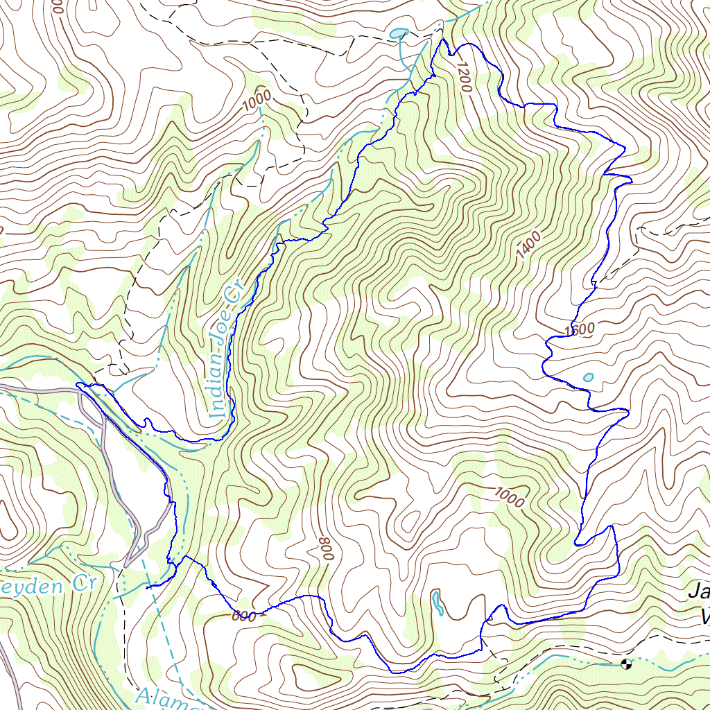 Sunol Regional Park Hike Topo Map