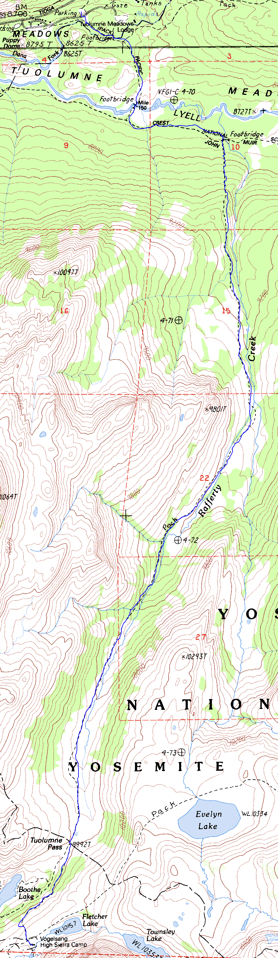 Rafferty Creek Topo Map