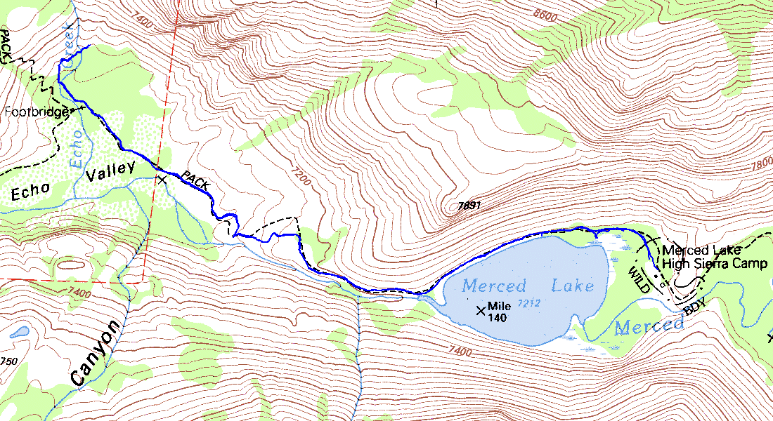 Merced Lake Topo Map