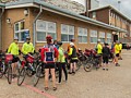 Cycling group at the passport office