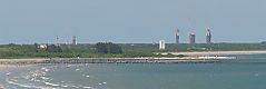 Canaveral Jetty, Lighthouse and launch towers