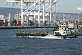 Tug and barge at the Port of Oakland
