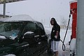 Jeff pumps gas in Truckee