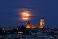 Moonrise over St. Ingatius Church - 6:47pm