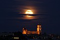 Moonrise over St. Ingatius Church - 6:50pm