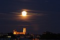 Moonrise over St. Ingatius Church - 6:55pm