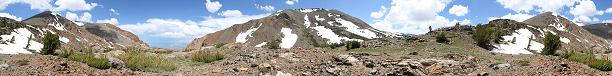 200° Panorama of Sierra Crest from Mono Pass (elev. 10,600 feet