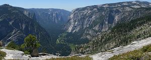 Panorama of Yosemite Valley from North Dome