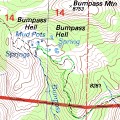 Bumpass Hell Hike Topo Map