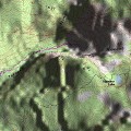 3D Map of Hike to Tokopah Falls