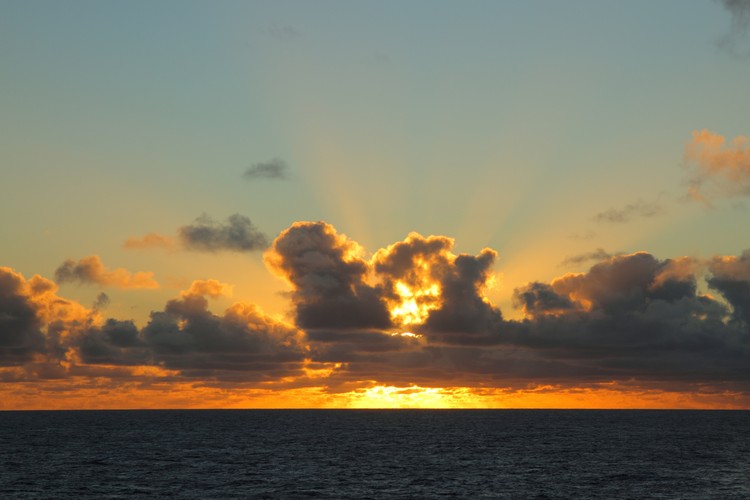 Sunset at sea - December 31, 2010