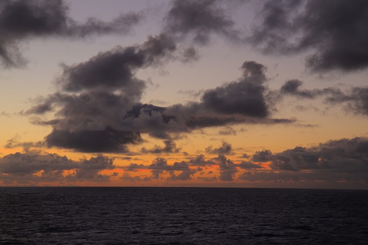 Sunrise at sea - January 3, 2011