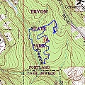 Tryon Creek topo map