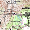 Lower Yosemite Fall Topographic Map