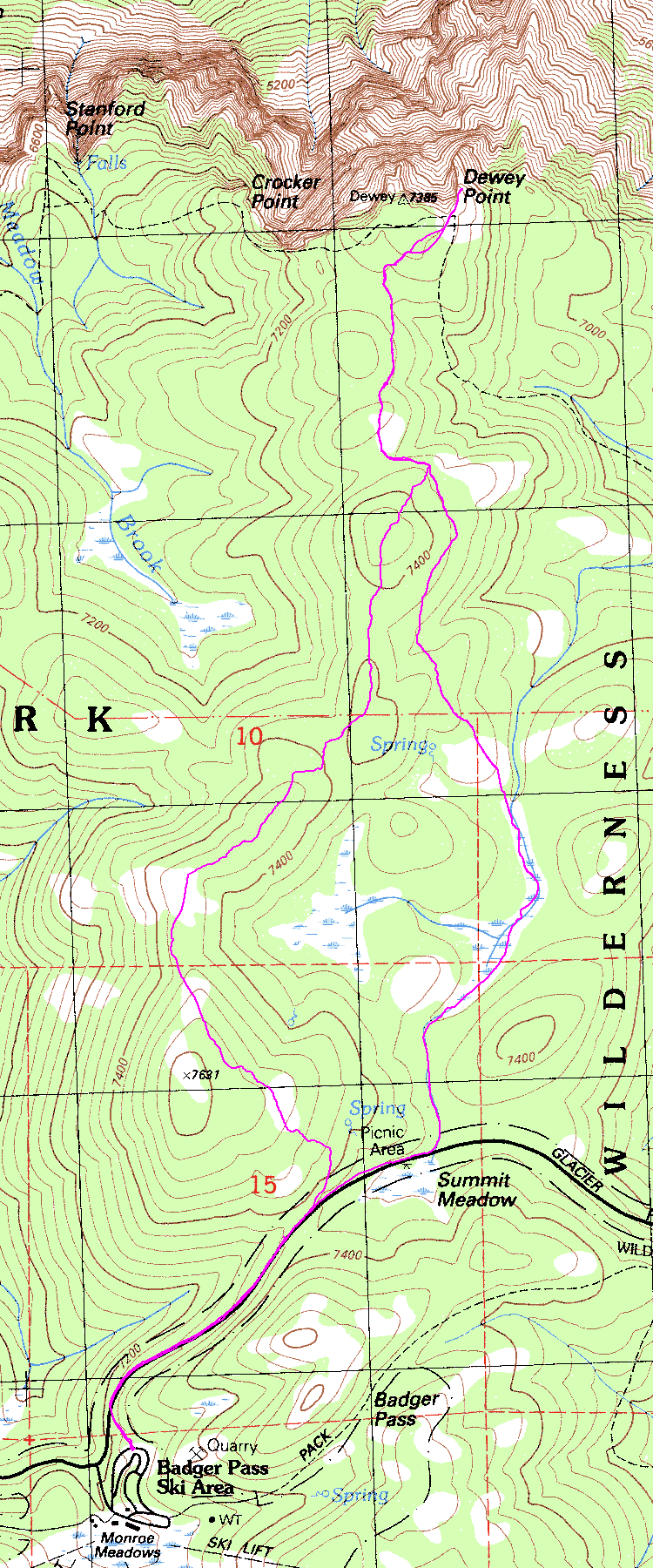 Dewey Point Topographic Map