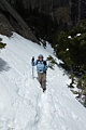 Diane hikes the Upper Yosemite Fall Trail