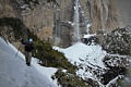 Diane hikes the Upper Yosemite Falls Trail