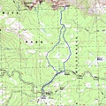 Dewey Point hike topographic map