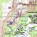 Upper Yosemite Falls Topographic Map