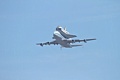 Space Shuttle Endeavour approaches Moffett Field