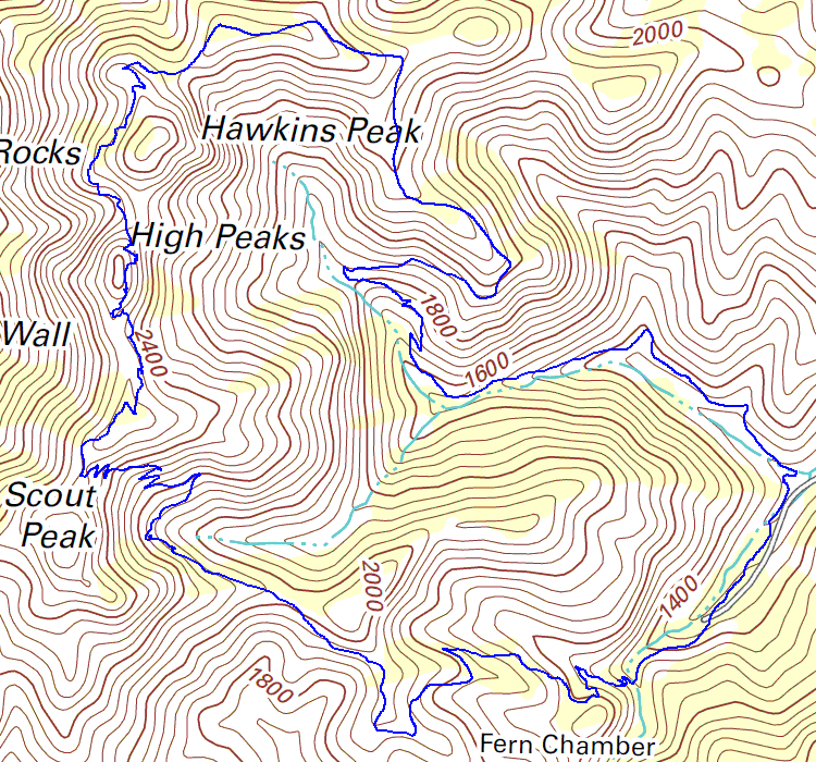 Pinnacles Topographic Map