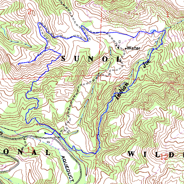 Sunol Regional Park topo map
