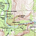 Mist Trail topo map