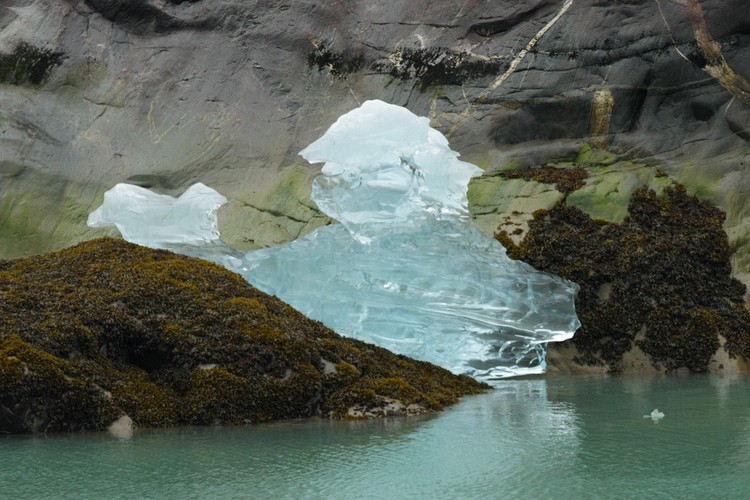 Iceberg stranded by the tide