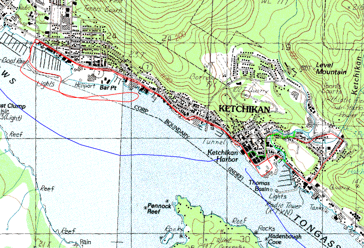 Ketchikan Topographic Map