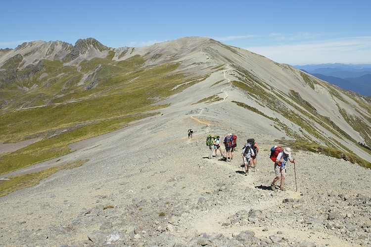 Trampers on the Roberts Ridge Route