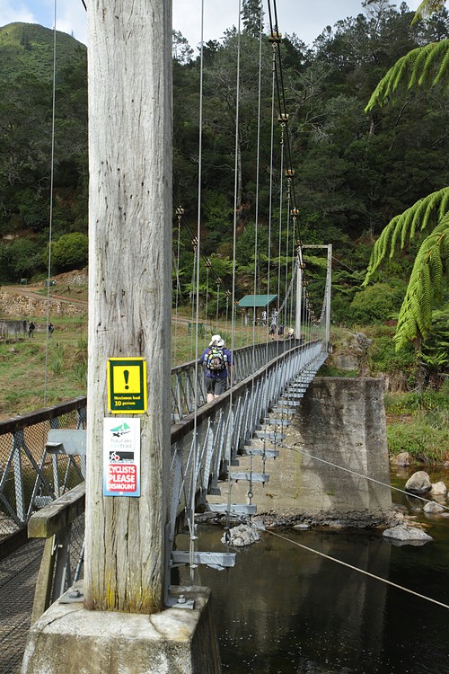 Ohinemuri River suspension bridge