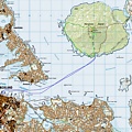 Rangitoto Island ferry and hike topo map