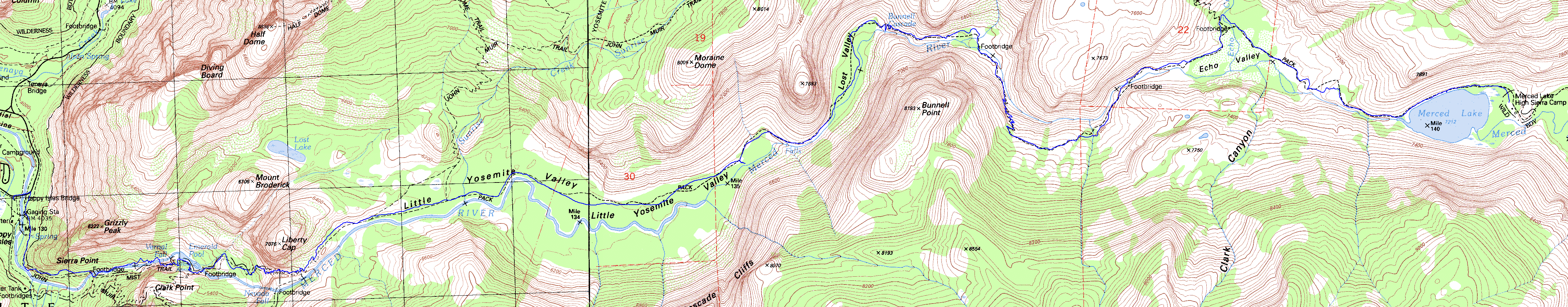 Merced River Topo Map