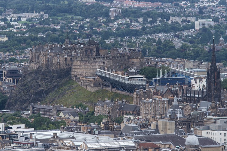 Edinburgh Castle from Arthur`s Seat
